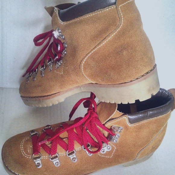 Vintage rare suede leather hiking boots shoes - Picture 5 of 12
